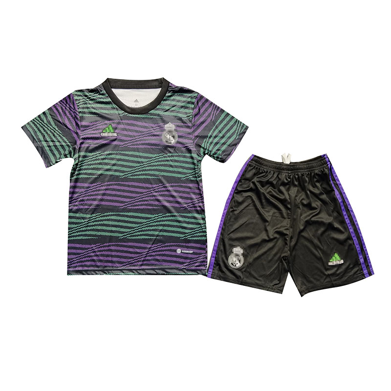 Camiseta Real Madrid Pre-Match 2023/2024 Negro Niño Kit